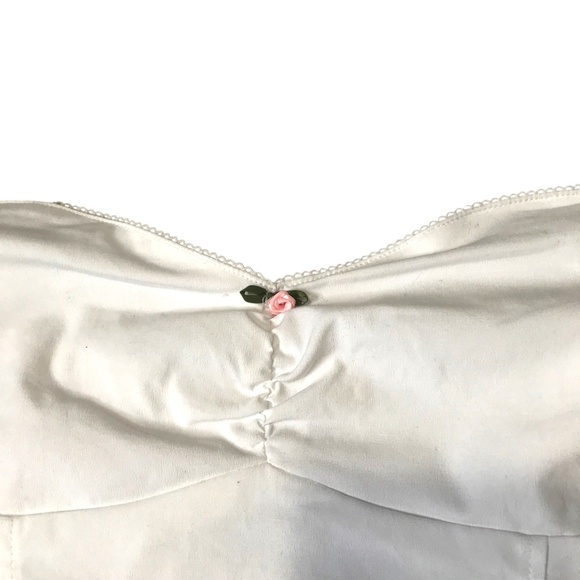 Women’s White Strapless Mini Dress/Pleated Skirt Summer Party Outfit New - Picture 9 of 12